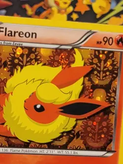 Pokemon Black And White Flareon BW88 Black Star Promo With Holo Swirl LP - Image 3