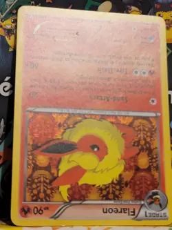 Pokemon Black And White Flareon BW88 Black Star Promo With Holo Swirl LP - Image 5