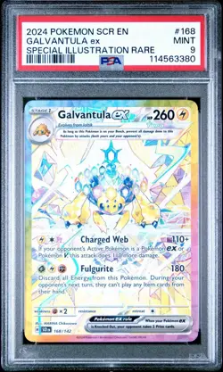 2024 Pokemon Stellar Crown Galvantula #168 Special Illustration Rare PSA 9 Mint - Image 1