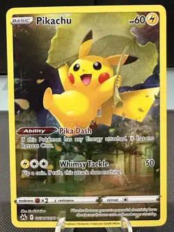 Pikachu Full Art GG30/GG70 Crown Zenith Galarian Gallery Pokemon 2023 - Image 1