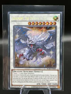 Judgment, The Dragon Of Heaven - Secret Rare 1st Edition BLAR-EN049 NM YuGiOh - Image 1