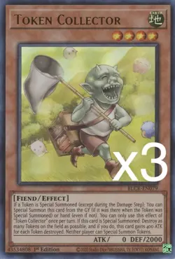 3X Yugioh Token Collector BLCR-EN079 Ultra Rare 1st Edition NM - Image 1