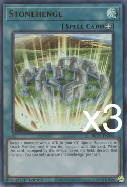 3X Yugioh Stonehenge BLCR-EN024 Ultra Rare 1st Edition NM - Image 1