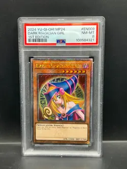 Yugioh PSA 8 NM-MT Dark Magician Girl MP24-EN009 Quarter Century Rare 1st S#4321 - Image 1