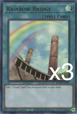 3X Yugioh Rainbow Bridge BLCR-EN055 Ultra Rare 1st Edition NM - Image 1