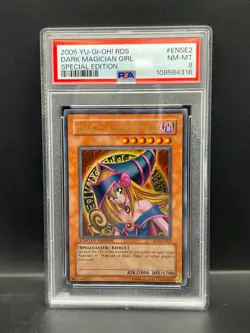 Yugioh PSA 8 NM-MT Dark Magician Girl RDS-ENSE2 Ultra Rare Limited Ed S#4316 - Image 1
