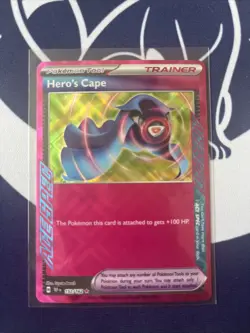 Pokemon TCG Hero's Cape 152/162 Temporal Forces Ace Spec Rare Holo Card - Image 1