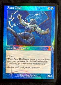 Aura Thief FOIL Urza's Destiny PLD Blue Rare MAGIC CARD - Image 1