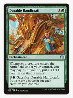Durable Handicraft #153 Kaladesh Magic Card in a Protective Sleeve - Image 1
