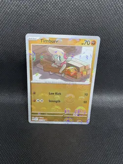 Pokemon TCG Timburr 047/086 Black Bolt Poke Ball Reverse Holo Common Card - NM - Image 1