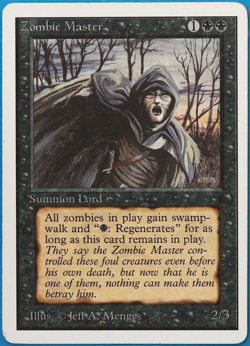 Zombie Master Unlimited HEAVILY PLD Black Rare MAGIC CARD (ID# 498604) ABUGames - Image 1