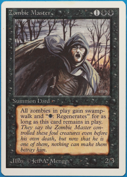 Zombie Master Unlimited HEAVILY PLD Black Rare MAGIC CARD (ID# 498603) ABUGames - Image 1