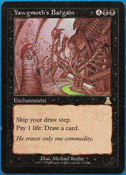 Yawgmoth's Bargain Urza's Destiny HEAVILY PLD (Rare Reserved List Card) 498600 - Image 1