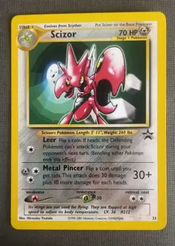 Scizor 33 Black Star Promo WOTC Pokemon Card NM - Image 1