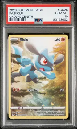 Riolu GG26/GG70 Crown Zenith Galarian Gallery PSA 10 Pokemon Card - Image 1
