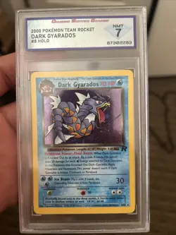Dark Gyarados Pokemon TCG 8/82 Team Rocket Holo Foil Vintage Rare Card Played MP - Image 1