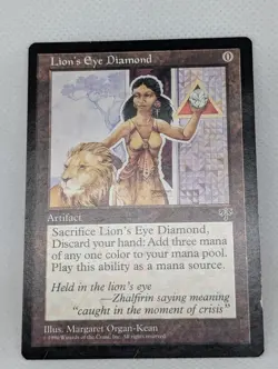 Lion's Eye Diamond Mirage MTG Magic: The Gathering rare Reserved List vintage MP - Image 3