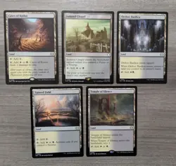 MTG Magic Set of 5 Orzhov Dual Lands Commander Deck Staples Black White Mana - Image 1