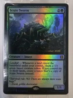 Mtg - Scute Swarm (Prerelease) - Zendikar Rising - Rare - #203 - NM - Image 1