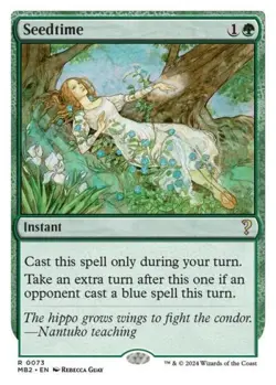 MTG English Seedtime (White Border) NM Normal Mystery Booster 2 - Image 1