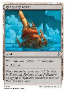 MTG English Reliquary Tower (White Border) NM Normal Mystery Booster 2 - Image 1