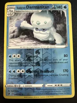 Galarian Darmanitan 048/192 Reverse Holo Rebel Clash Pokemon 2020 MP - Image 1