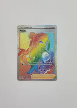 Nessa 196/185 Rainbow Rare - 2020 Pokemon Vivid Voltage NM - Image 1
