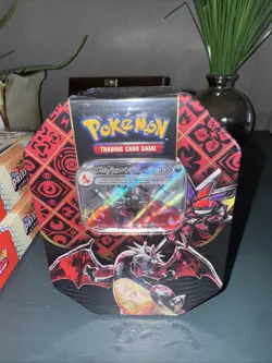 Pokemon TCG: Scarlet & Violet Paldean Fates Charizard EX Tin New Factory Sealed! - Image 1