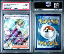 2025 Pokemon Prismatic Evolutions Brassius Full Art 135/131 PSA 10 Gem Mint - Image 3