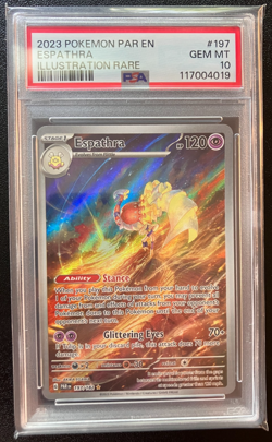 2023 Pokemon Paradox Rift Espathra #197 Illustration Rare PSA 10 Gem Mint - Image 1