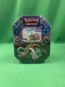Pokemon TCG Scarlet & Violet Paldean Fates Shiny Great Tusk EX Tin Sealed NEW E2 - Image 1