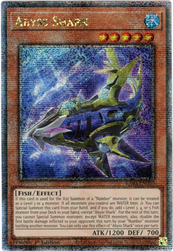 Yugioh! Abyss Shark - RA03-EN030 - Quarter Century Secret Rare - 1st Edition NM - Image 1