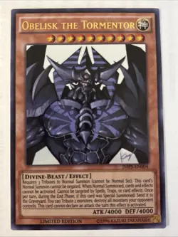 Yugioh Obelisk The Tormentor JMPS-EN004 Ultra Rare Limited Edition NM - Image 1