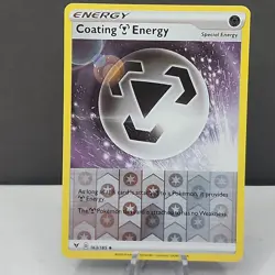 Coating Energy 163/185 Vivid Voltage Reverse Holo Special Pokemon Card - Image 1