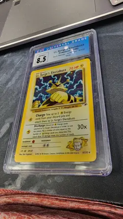 Lt Surges Electabuzz 6/132 Gym Heroes Holo Rare Pokemon Card CGC 8.5 - Image 2