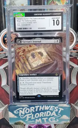 Graded MTG Card - CGC Gem Mint 10 - LCI - Tarrian's Journal (Extended Art) - Image 1