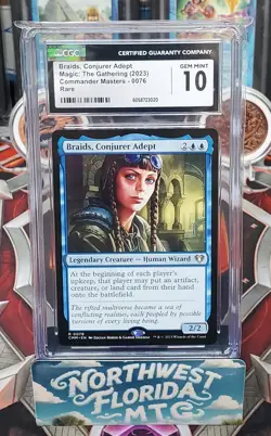 Graded MTG Card - CGC Gem Mint 10 - Commander Masters - Braids, Conjurer Adept - Image 1