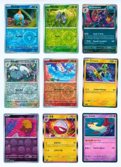 9x Pokemon Card Lot: Japanese/English Reverse Holos, Full Art, EX, 151, Latias - Image 1