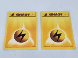 1999 2000 lightening energy pokemon card LOT OF 2 - Image 1