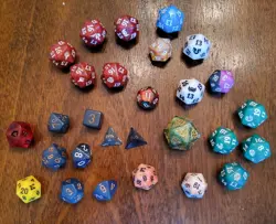 Lot Of Magic The Gathering D&D Dice D20 MTG Die - Image 1