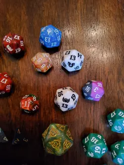 Lot Of Magic The Gathering D&D Dice D20 MTG Die - Image 3