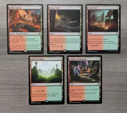 MTG Magic Set of 5 Gruul Dual Lands Commander Deck Staples Green Red Mana - Image 1