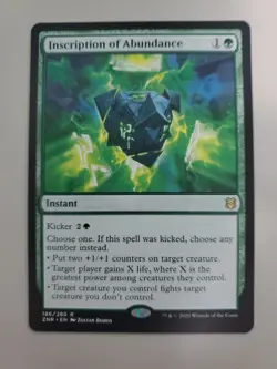 MTG Inscription of Abundance Zendikar Rising Regular Rare - Image 1