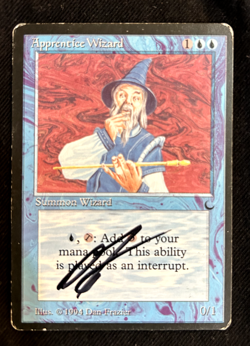 Apprentice Wizard - The Dark Magic the Gathering MTG ** Dan Frazier Signed ** - Image 1
