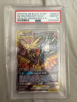 2019 Pokemon Sm Black Star Promo Mltrs/Zpds/Artcn.Gx Hif F.A. PSA 10 - Image 1