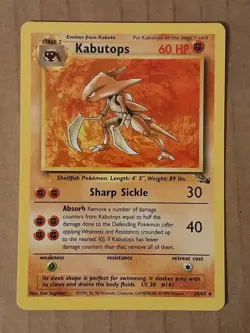 Pokemon Kabutops 24/62 Fossil NM-Mint See Pictures - Image 1