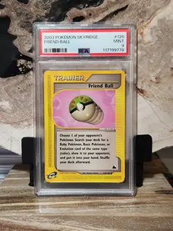 Pokemon PSA 9 MINT Friend Ball 126/144 Skyridge Uncommon - Image 1