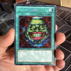yugioh Pot Of Greed LCYW-EN059 1st Ed Secret Rare VLP - Image 1