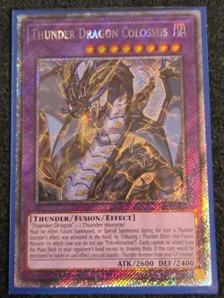 Yugioh! 1x Thunder Dragon Colossus RA03-EN036 Platinum Secret Rare 1st Ed NM - Image 1