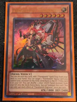Yugioh! TCG - Fiendsmith Engraver - Ultra Rare - RA04-EN049 - Stampede - Image 1